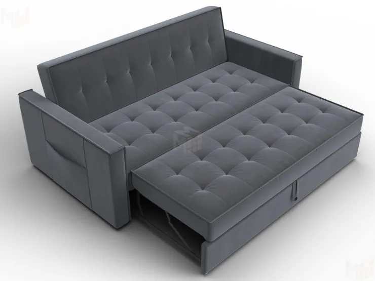 Диван прямой Лига-104 (160) ( SEVEN 17 серый )