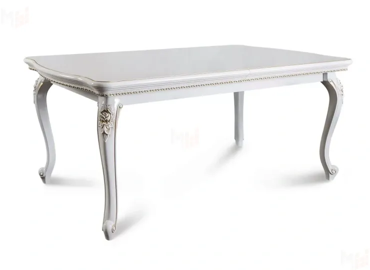 Стол Натали прямоугольный белый глянец
