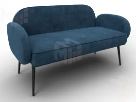 Диван прямой Лига-086 ( BRUT 11 синий )