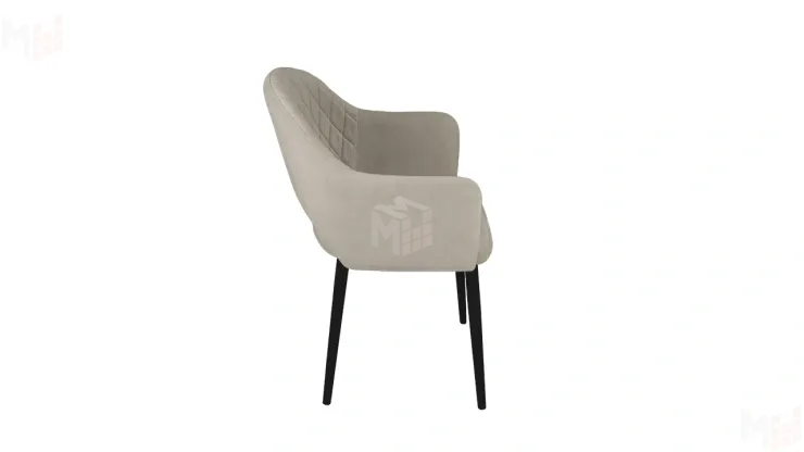 Стул София Т6 Черный муар, Велюр D002 бежевый