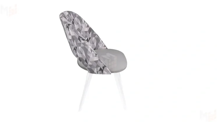 Стул Сириус тип 1 Белый матовый / тк. №123 / тк.121