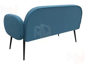 Диван прямой Лига-086 ( Амур 10 голубой )