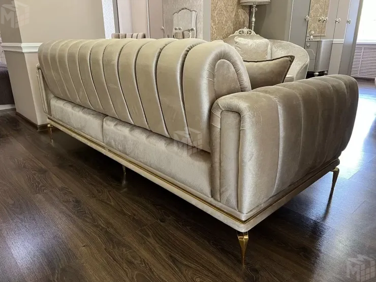 Диван Замира 3х местный бежевый