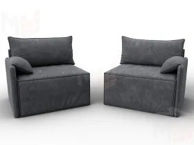 Диван прямой модульный Лига-106 ( BRUT 16 темно-серый )