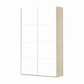 Шкаф-купе Прайм Белое стекло 1200