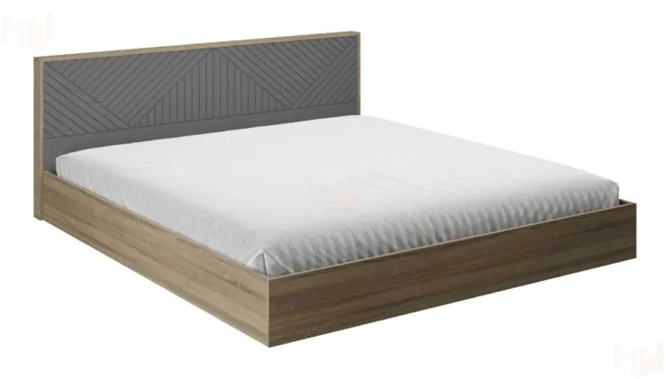 Кровать Копенгаген 1,4 (с настилом) (дуб самдал/серый графит)