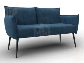 Диван прямой Лига-083 ( велюр BRUT 11 синий )