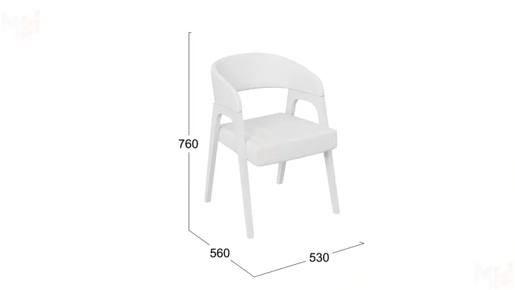 Кресло Техас 1 - W-101  Белый матовый, тк №66 Экокожа