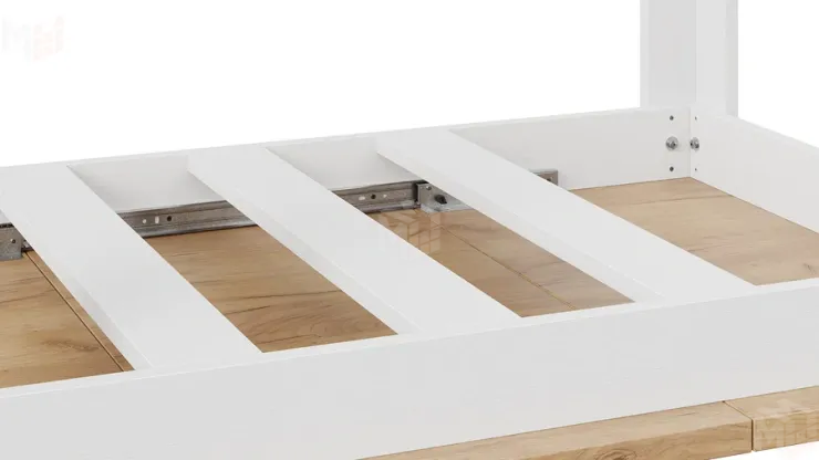 Стол обеденный Ванкувер тип 1  Белый, Дуб Крафт золотой