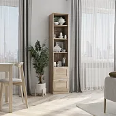 2.02.07.140.3 СИРИУС стеллаж 2 ящика 39х190 сонома RU