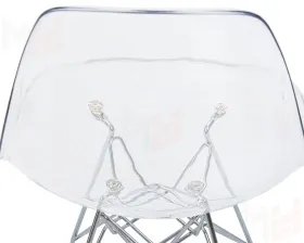 Стул обеденный DOBRIN DSR CASPER (ножки хром, цвет прозрачный)