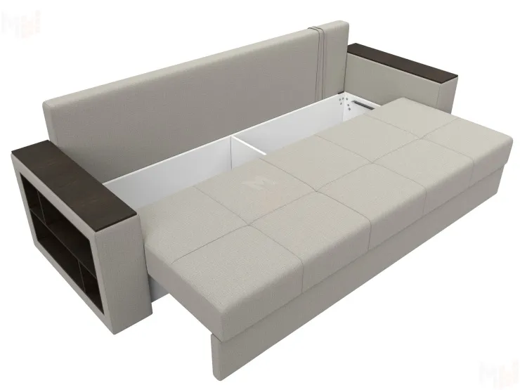 Диван прямой Дубай Лайт полки слева ( Бежевый )