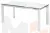 Стол CORNER 120 HIGH GLOSS STATUARIO керамика/белый каркас