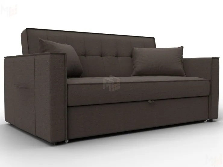 Диван прямой Лига-104 (140) ( Амур 05 коричневый )