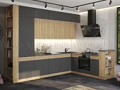 Кухня Техно-5 New угловая 3,2*2,24 сонома/софт графит Кухня Техно-5 New угловая 3,2*2,24 сонома/софт графит
