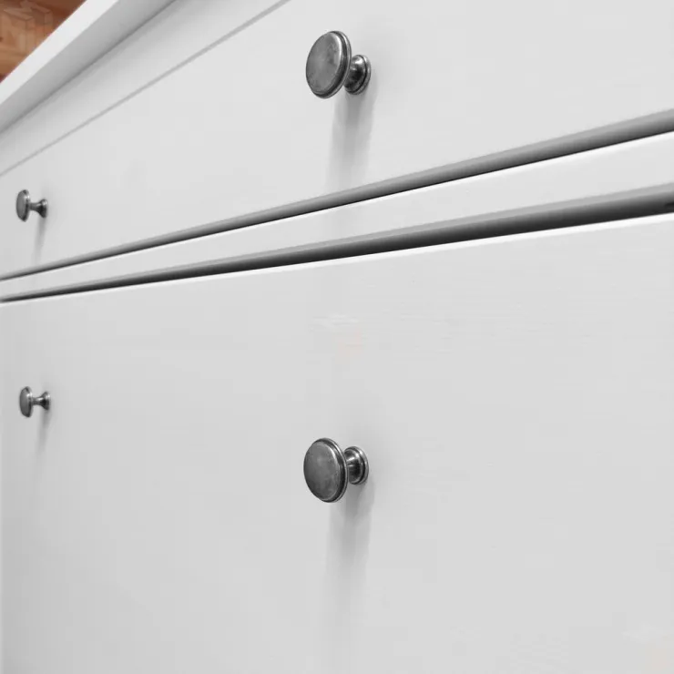 Тумба для обуви из массива Кымор 89 с ящиком, белая