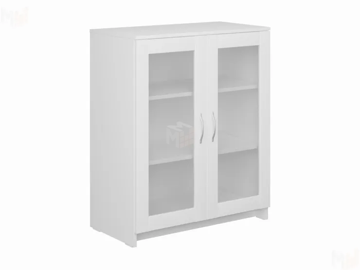 2.02.03.360.1 СИРИУС тумба 2 двери со стеклом 78х95 белая RU 2.02.03.360.1 СИРИУС тумба 2 двери со стеклом 78х95 белая RU