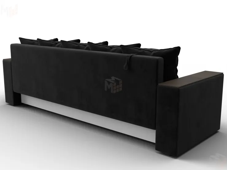 Диван прямой Дубай Лайт ( SEVEN 35 черный )