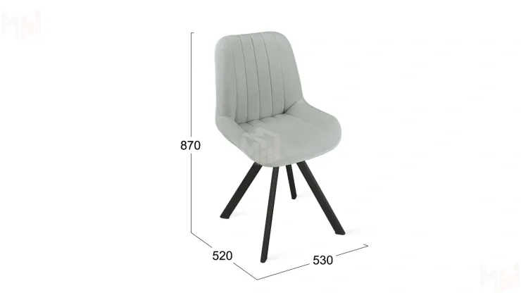 Стул Марвел К2 Исп. 2 Черный муар Велюр Confetti Silver