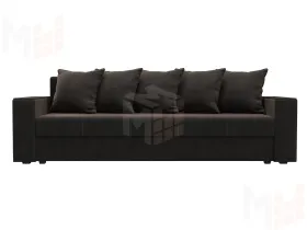 Диван прямой Дубай Лайт полки слева ( Коричневый )