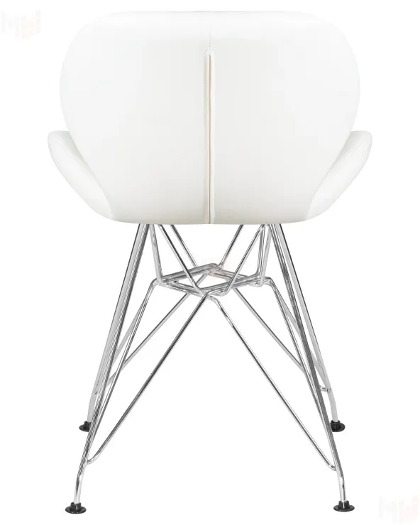 Стул обеденный DOBRIN BUTTERFLY CHROME (ножки хром, цвет белый) Стул обеденный DOBRIN BUTTERFLY CHROME (ножки хром, цвет белый)