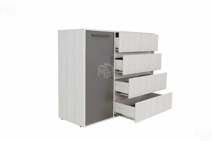 Комод Нильс Дуб Эльза/Темно-Серый Лофт