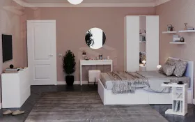 S01194 Варма Стор 105 шкаф распашной с зеркалом 222х105х57, белый S01194 Варма Стор 105 шкаф распашной с зеркалом 222х105х57, белый