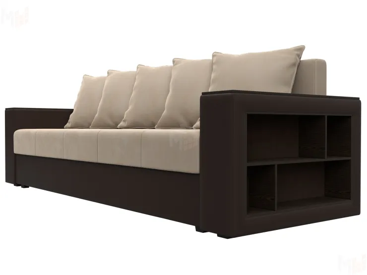 Диван прямой Дубай Лайт ( Бежевый\Коричневый )