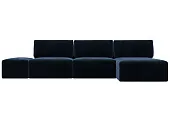 Диван угловой модульный с пуфом Лига-060 НПБ Лонг угол универсальный