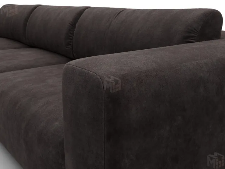 Диван угловой Лига-066 НПБ Лонг угол левый ( BRUT 17 коричневый )