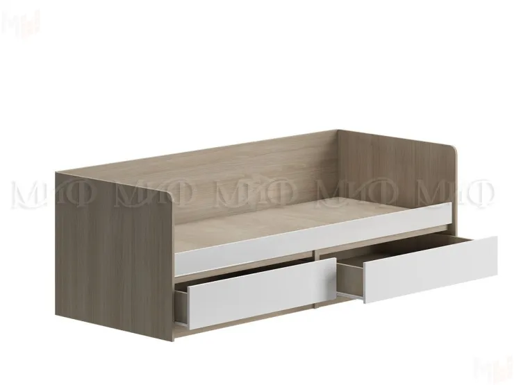 Детская кровать Челси 0,8 сонома/белый глянец