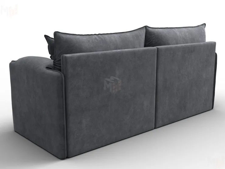 Диван прямой модульный Лига-106 ( BRUT 16 темно-серый )