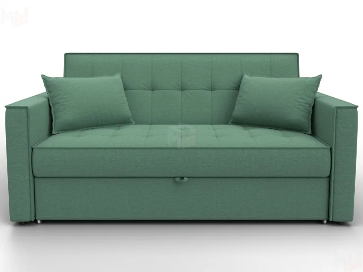 Диван прямой Лига-104 (140) ( Амур 11 зеленый )