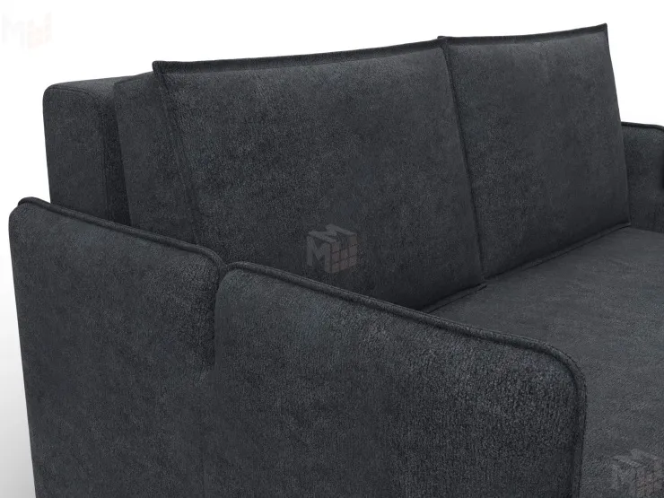 Диван прямой Лига-117 ( LAIM 26 темно-серый )