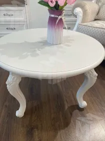 Столик круглый Мишель белый матовый