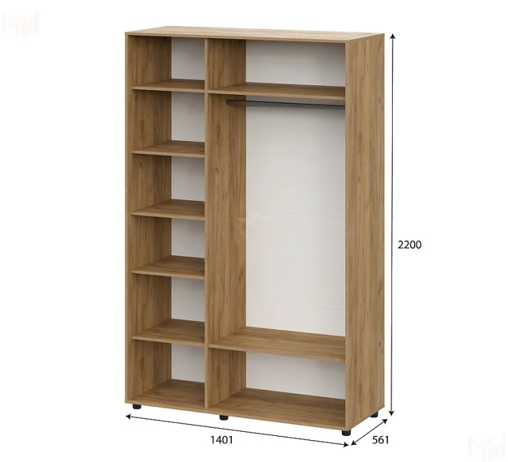 Шкаф трехстворчатый Милан  Дуб Золотой/Белый Матовый