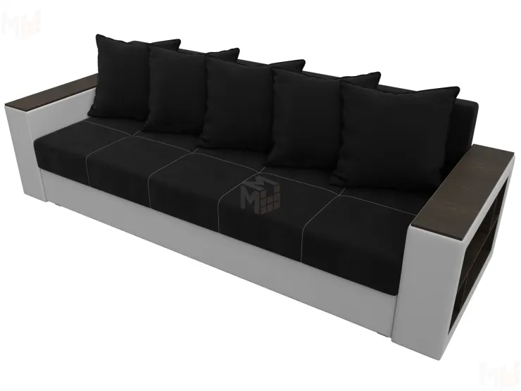 Диван прямой Дубай Лайт ( Черный;Белый )