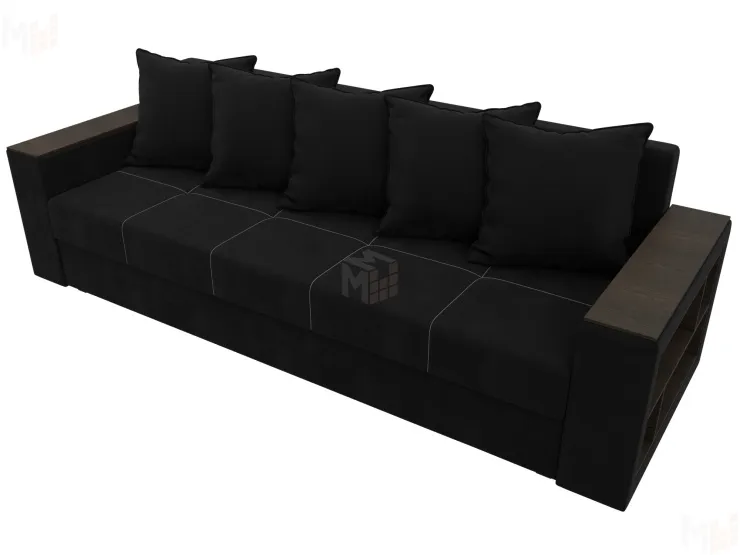 Диван прямой Дубай Лайт ( Черный )