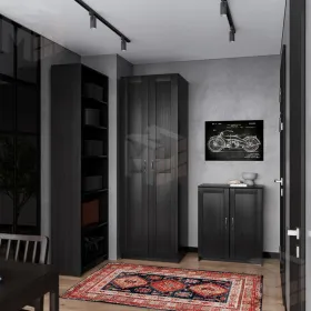 2.06.01.030.5 МАКС шкаф 2 двери 75х61х233 Дуб Венге RU