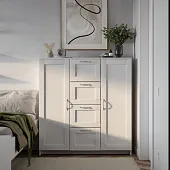 2.02.03.350.1 СИРИУС тумба 2 двери и 4 ящика 117х123 белая RU