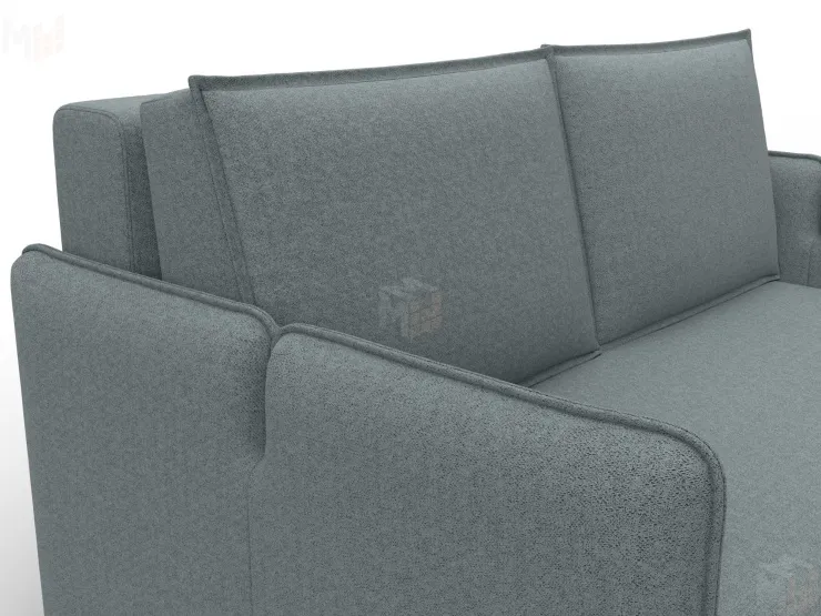 Диван прямой Лига-117 ( Амур 07 серый )