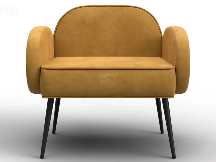 Кресло Лига-086 ( велюр BRUT 10 желтый )