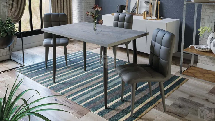 Стол Невада - ДП1-02-08 Эйприл, Черный матовый