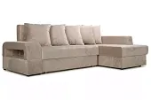 Диван угловой Марго Бежевый Правый Велюр