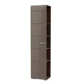 Пенал для прихожей Вегас шимо темный - кофе с молоком