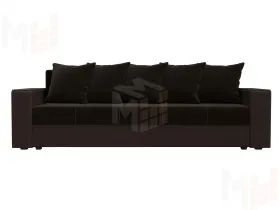 Диван прямой Дубай Лайт полки слева ( Коричневый )