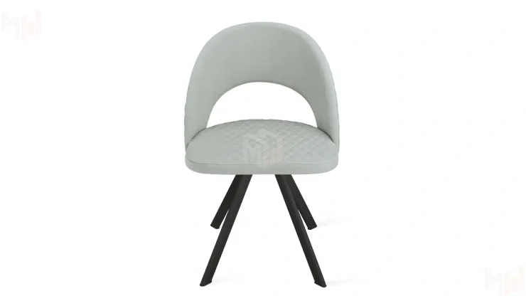 Стул Гэтсби К2 Черный муар, Велюр Confetti Silver