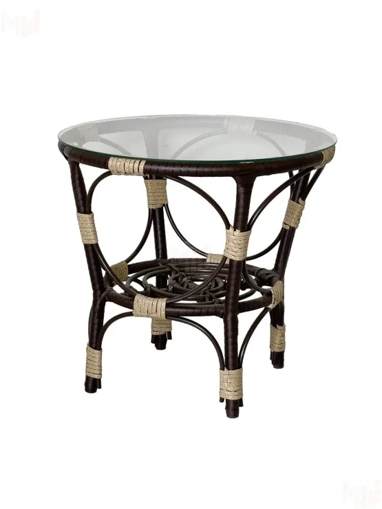 Комплект Багама с диваном и бежевыми ушастыми подушками (полиротанг)