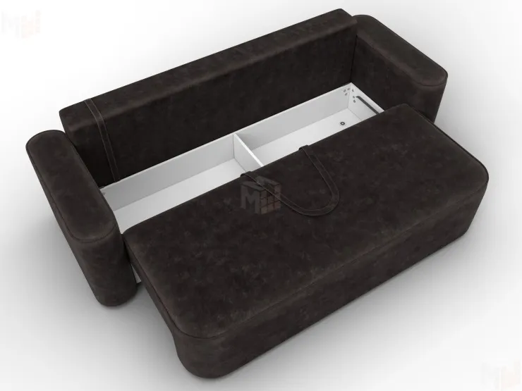 Диван прямой Лига-118 НПБ ( BRUT 17 коричневый )