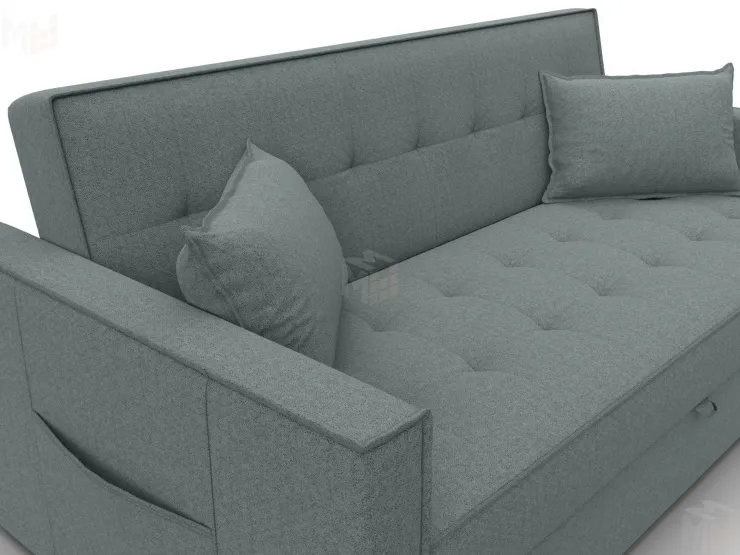 Диван прямой Лига-104 (160) ( Амур 07 серый )